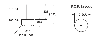 Mill-Max 1508 Male SMT Pins